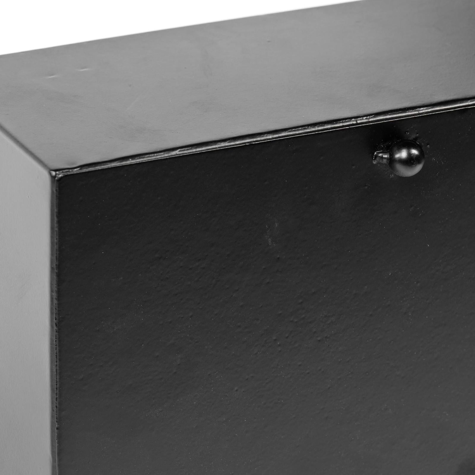 Mercana Lita Black Metal Rectangular Table Clock