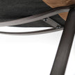Mercana Flavelle Leather Cushion Seat and Solid Iron Base Accent Chair Clearance