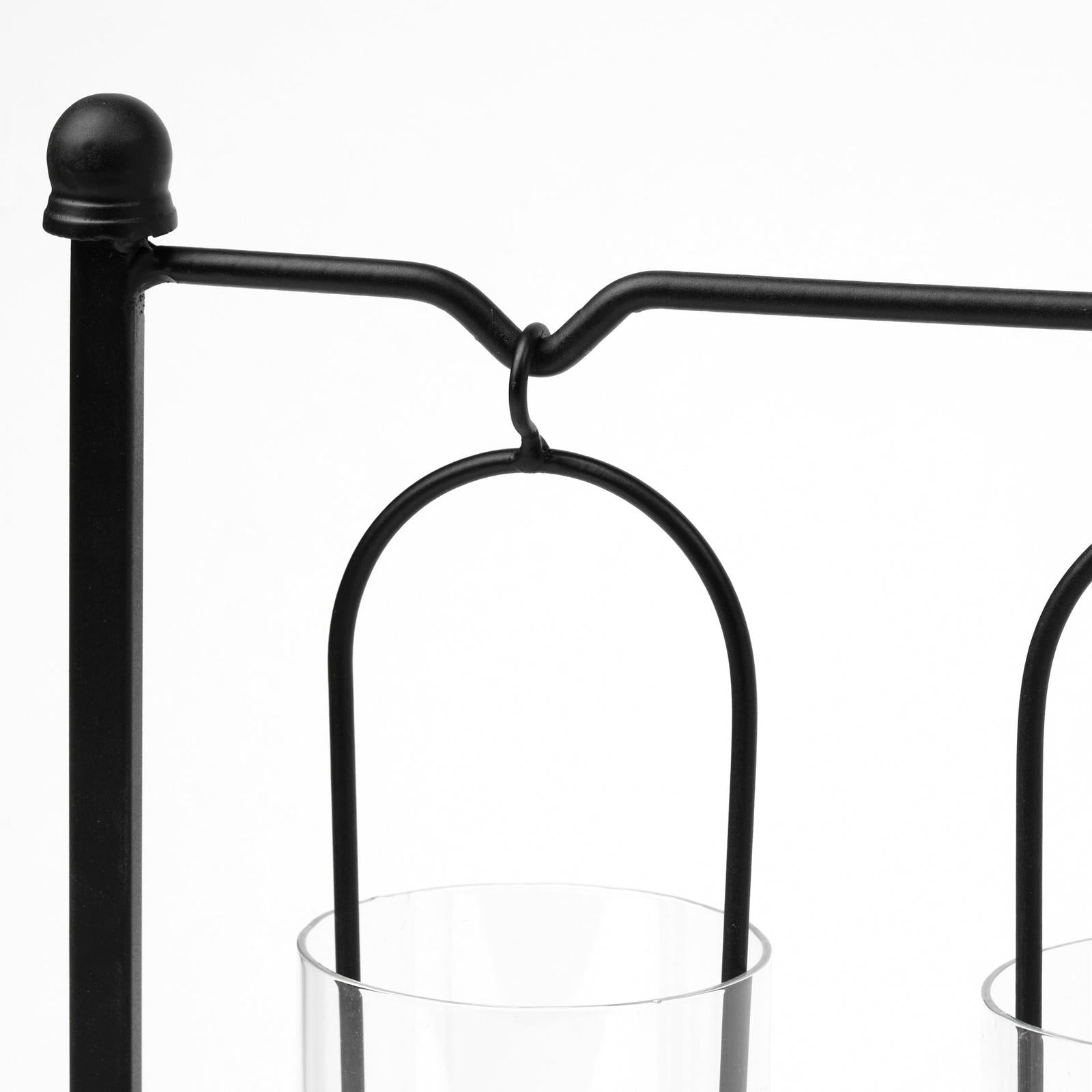 Mercana Erlen Black Metal Hanging Votive Five Candle Table Candle Holder Clearance