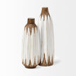 Mercana Sisko Rustic Brown White Ceramic Vase