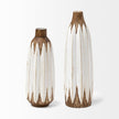 Mercana Sisko Rustic Brown White Ceramic Vase