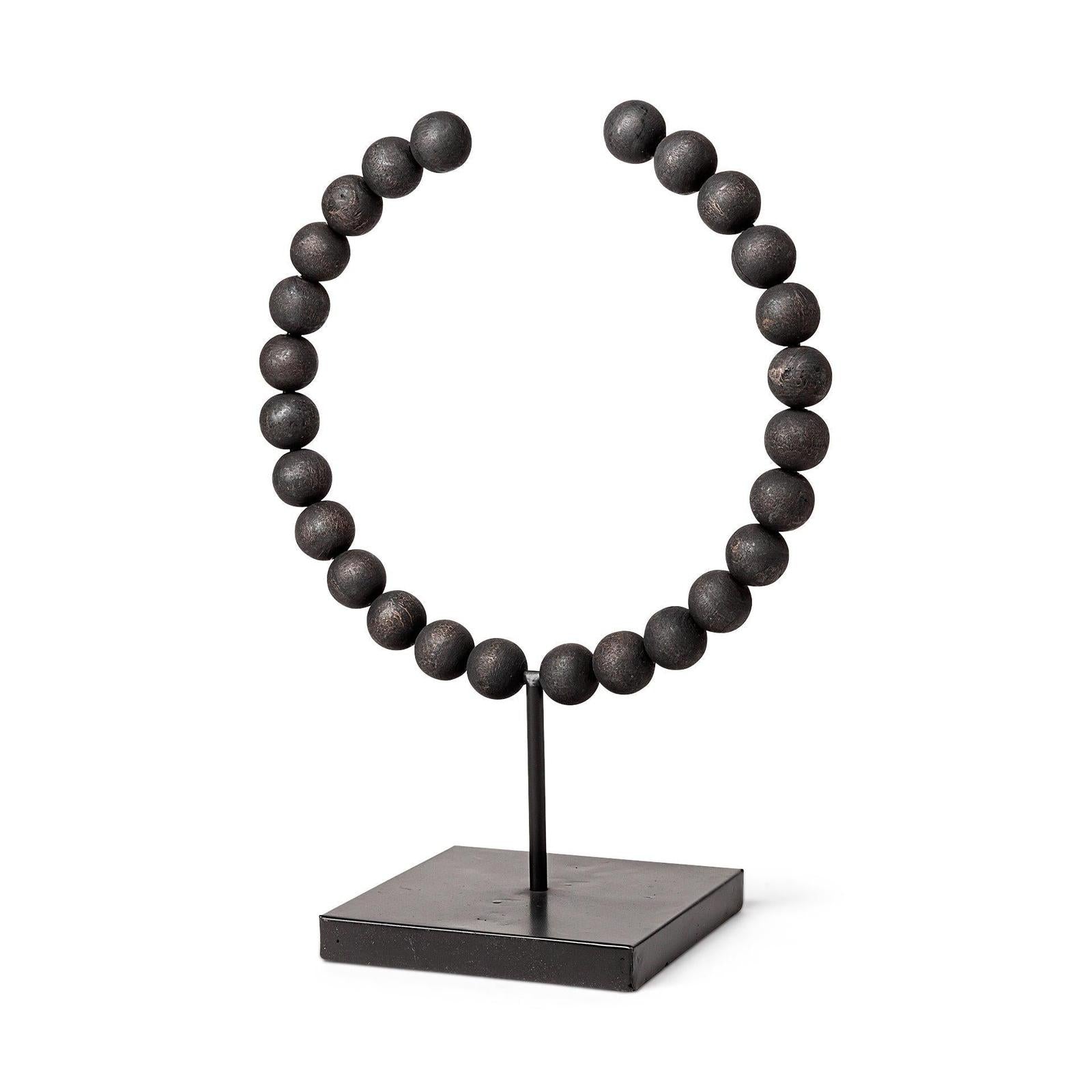 Mercana Tulane Black Beaded Broken Sphere Decorative Object