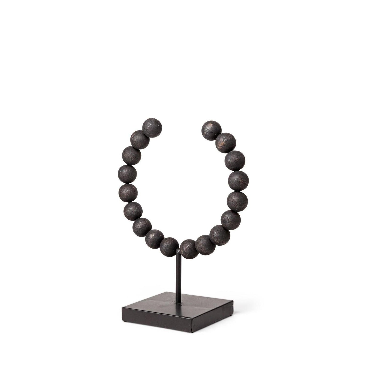 Mercana Tulane Black Beaded Broken Sphere Decorative Object