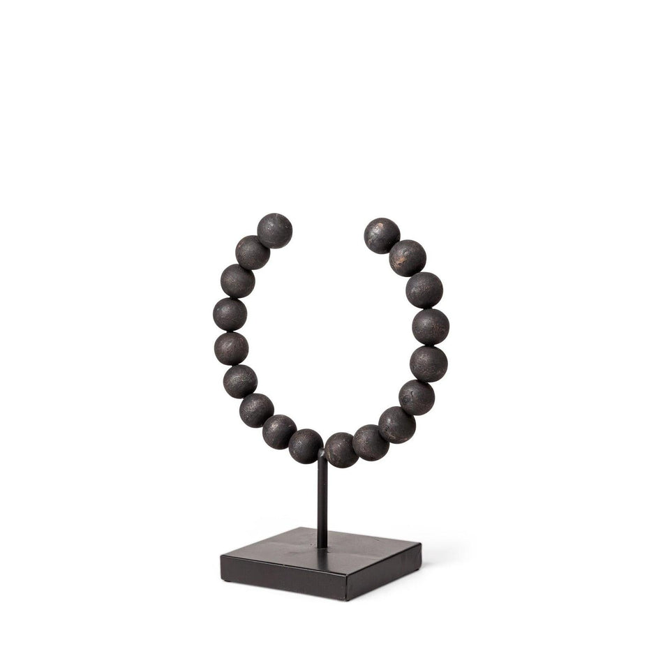 Mercana Tulane Black Beaded Broken Sphere Decorative Object
