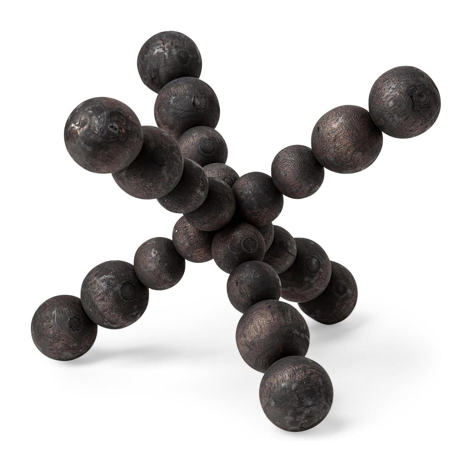 Mercana Carollan Black Geometric Wood Ball Jack