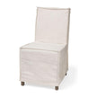 Mercana Elbert Fabric Slip-Cover Brown Wooden Base Dining Chair