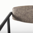 Mercana Langston Brown Faux-Leather Seat Black Iron Frame Dining Chair