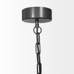 Mercana Liam Black Wooden Bead Bowl-Style Four Bulb Chandelier Clearance