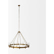 Mercana Decamp Metal Chassis Glass Tube Twelve Light Chandelier