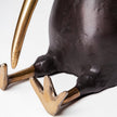 Mercana Dodo Kiwi Black Cast Aluminum Mauritian Bird Sculpture