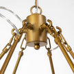 Mercana Decamp Metal Chassis Glass Tube Twelve Light Chandelier