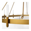 Mercana Decamp Metal Chassis Glass Tube Twelve Light Chandelier