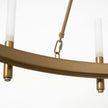 Mercana Decamp Metal Chassis Glass Tube Twelve Light Chandelier