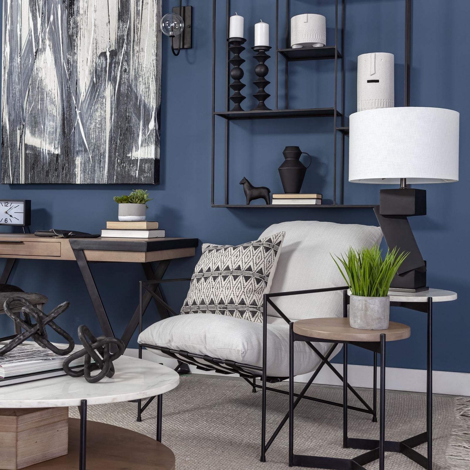 Mercana Leonidas Metal Frame Accent Chair