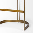 Mercana Hollyfield Leather Seat Gold Metal Base Bar Stool