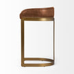 Mercana Hollyfield Leather Seat Gold Metal Base Bar Stool