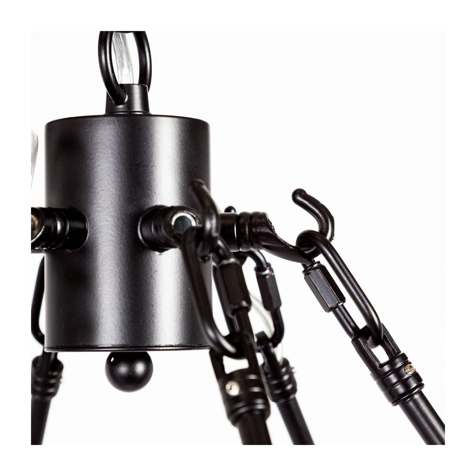 Mercana Decamp Metal Chassis Glass Tube Twelve Light Chandelier