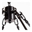 Mercana Decamp Metal Chassis Glass Tube Twelve Light Chandelier