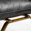 Mercana Flavelle Leather Cushion Seat and Solid Iron Base Accent Chair Clearance