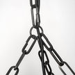 Mercana Liam Black Wooden Bead Bowl-Style Four Bulb Chandelier Clearance