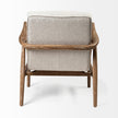 Mercana Ajax II Cream Fabric W/ Brown Wooden Frame Accent Chair
