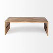 Mercana San Andreas 48x30.5 Rectangular Brown Solid Wood Top and Base Coffee Table Clearance