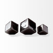 Mercana Mayweather Black Geometric Ceramic Cubes-Set of 3