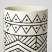 Mercana Uhura Cream Black Patterned Cylindrical Vase Clearance