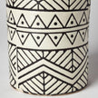 Mercana Uhura Cream Black Patterned Cylindrical Vase Clearance