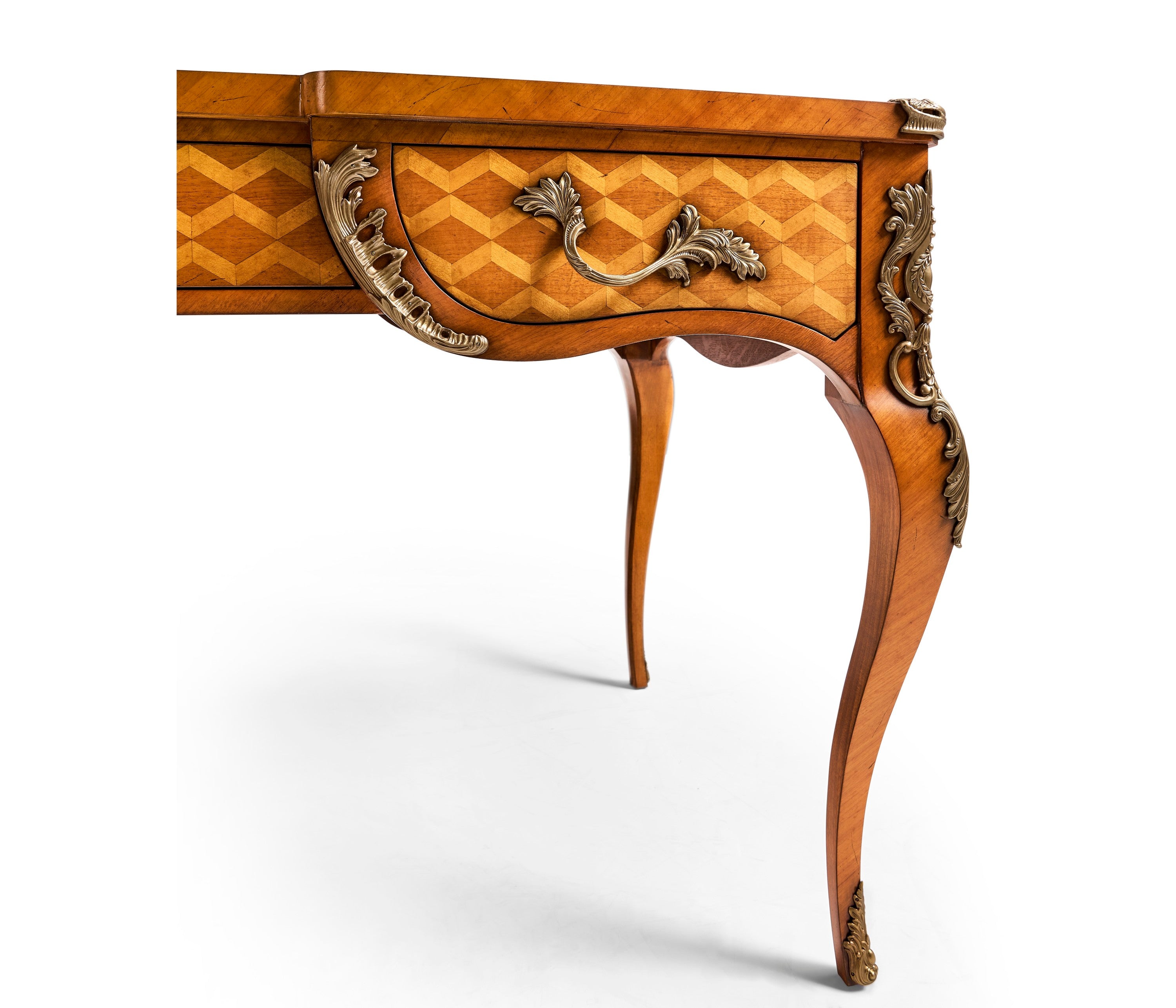 Jonathan Charles Satinwood And Marquetry Bureau Plat ( 494640-SAL )