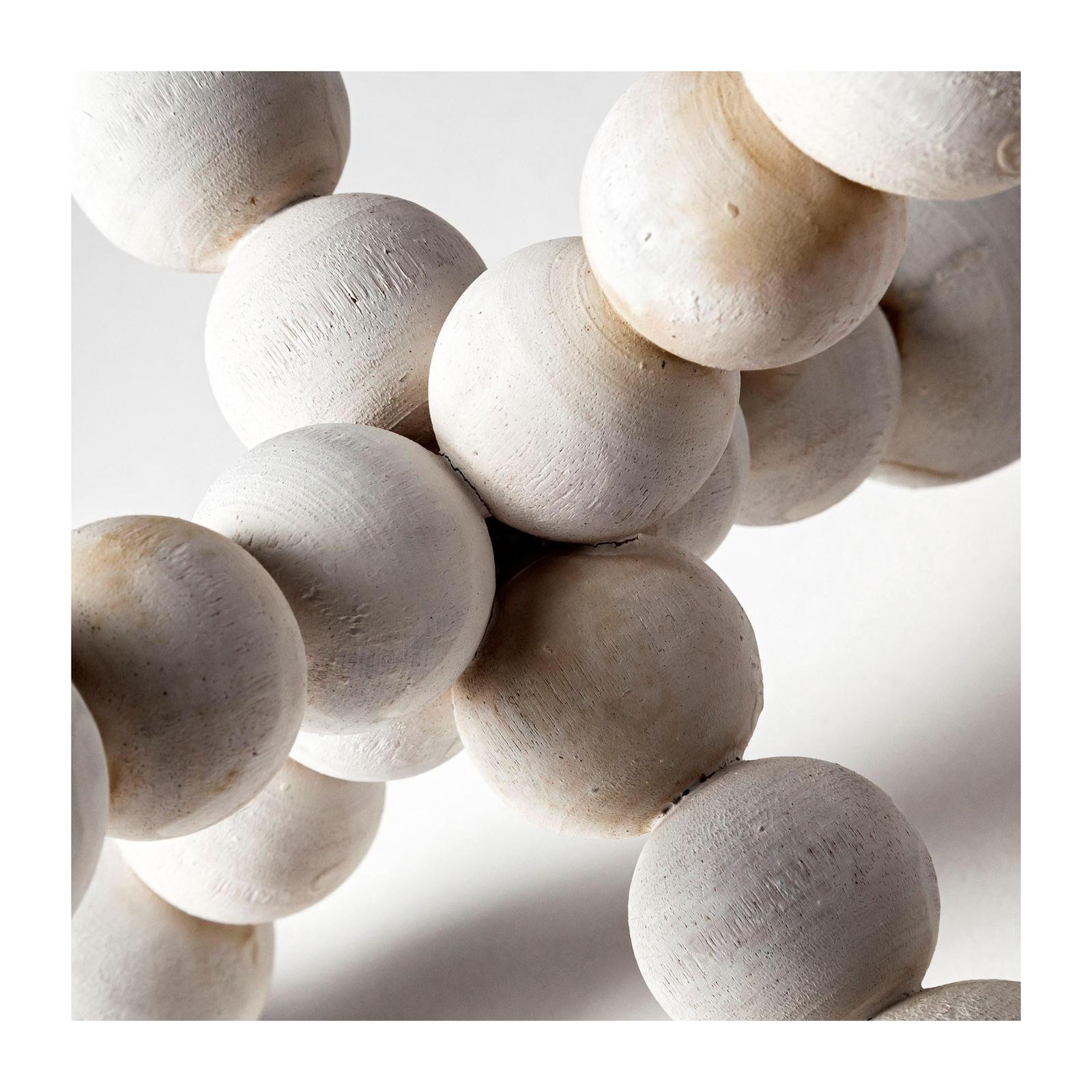 Mercana Carrollton Off-White Geometric Wood Ball Jack