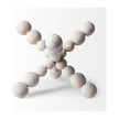 Mercana Carrollton Off-White Geometric Wood Ball Jack