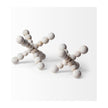 Mercana Carrollton Off-White Geometric Wood Ball Jack