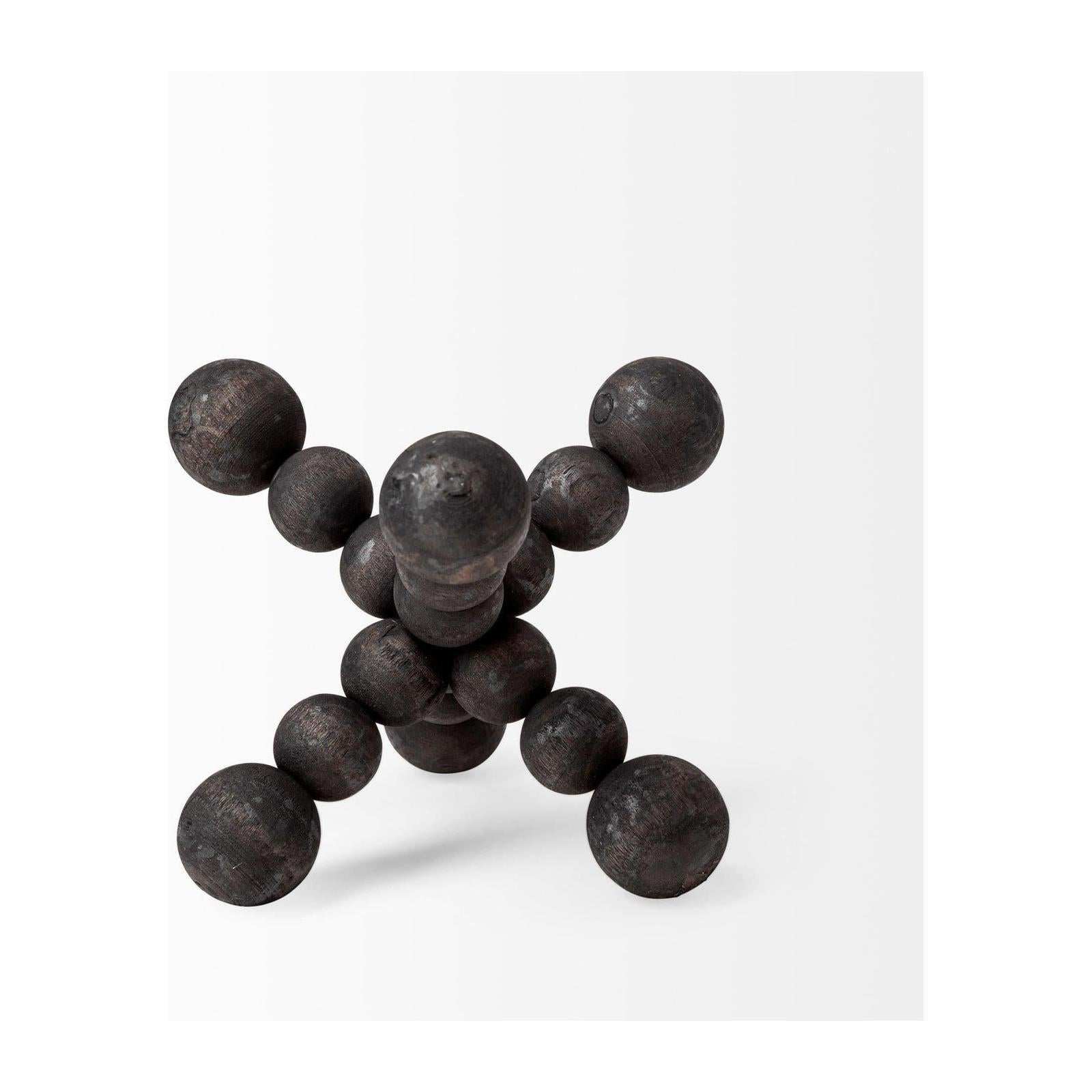 Mercana Carollan Black Geometric Wood Ball Jack