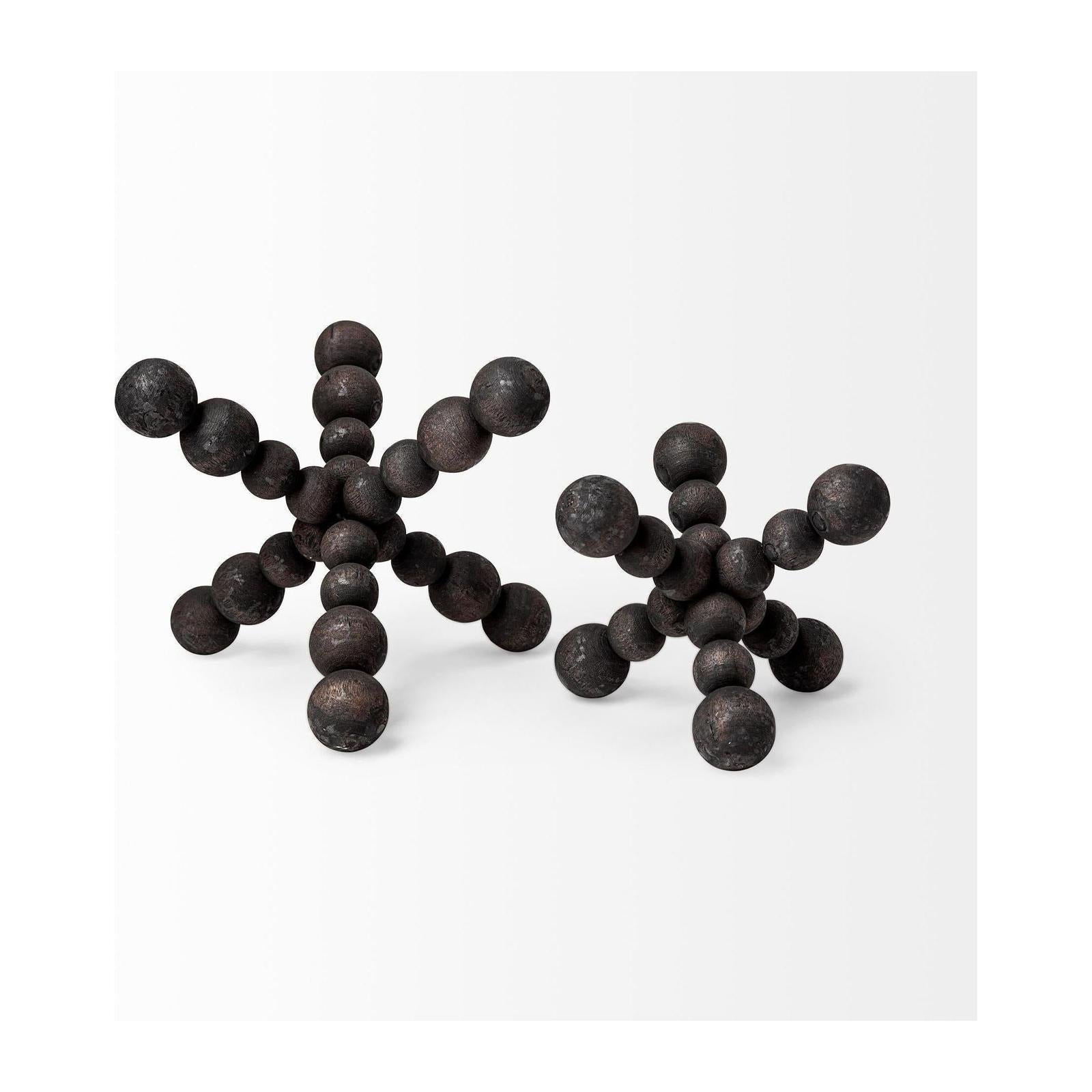 Mercana Carollan Black Geometric Wood Ball Jack