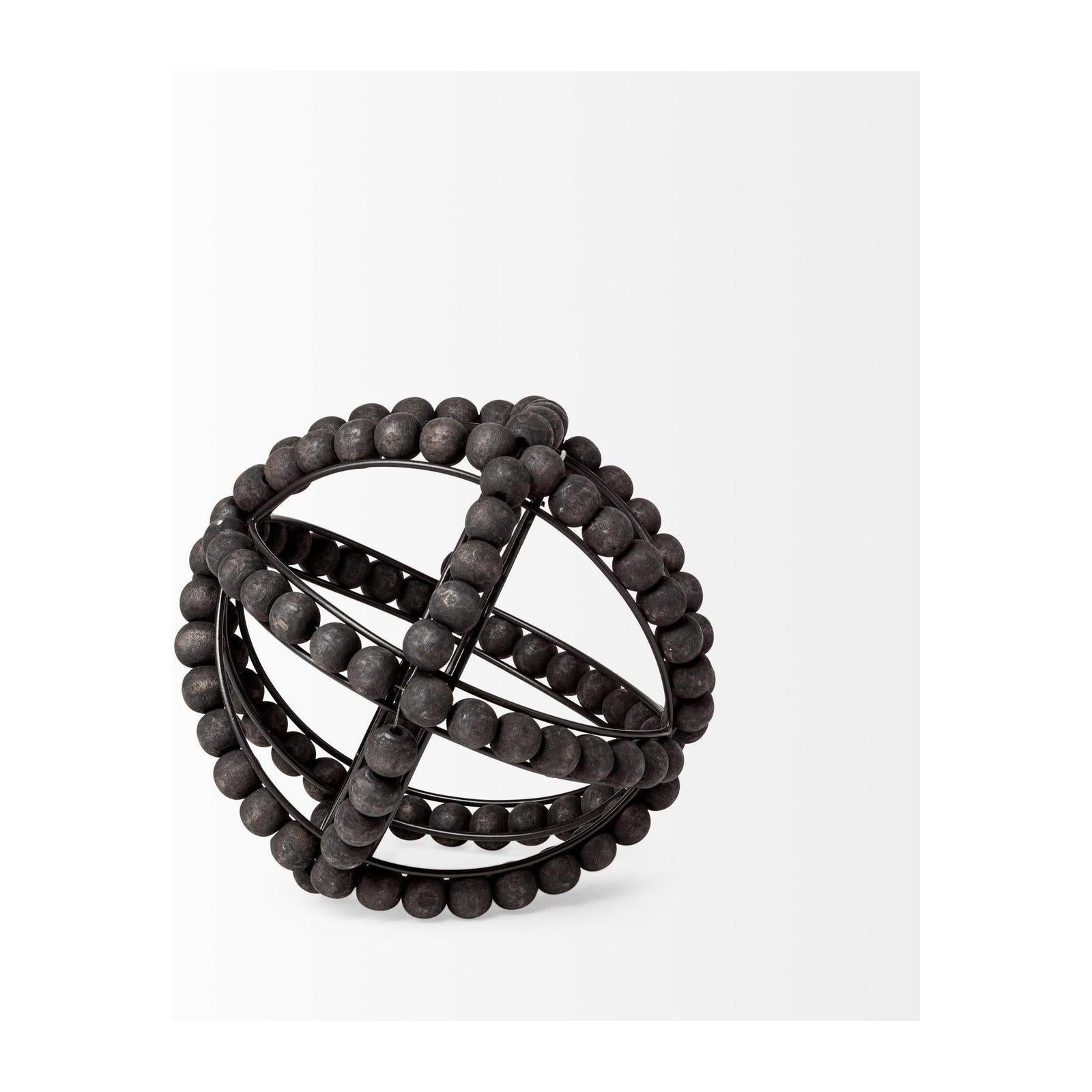 Mercana Earnhardt Black Wooden Beaded Orb Clearance