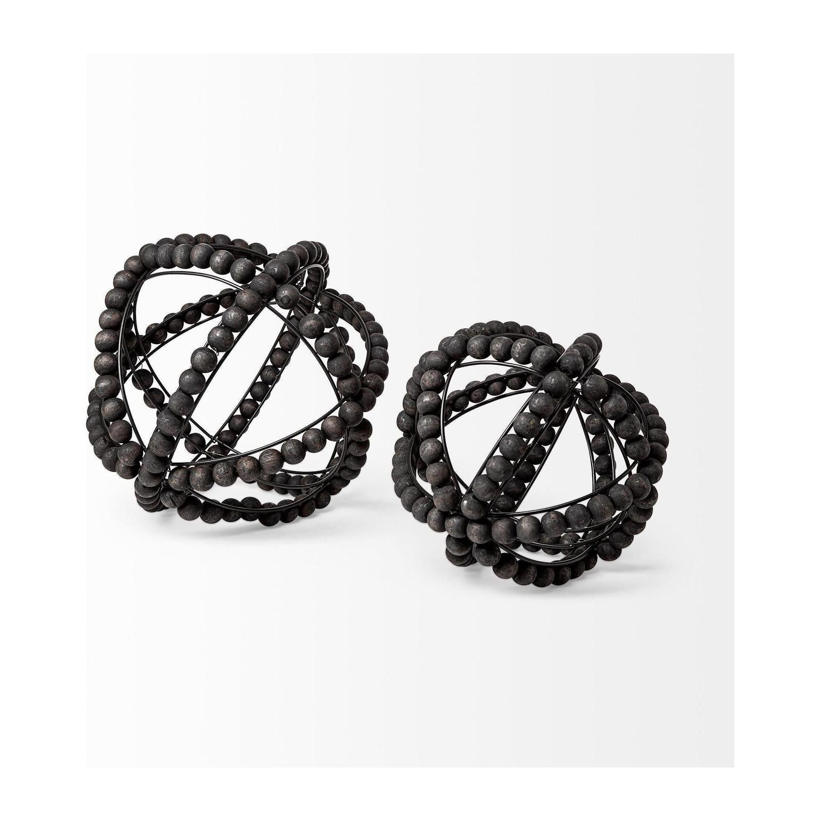 Mercana Earnhardt Black Wooden Beaded Orb Clearance