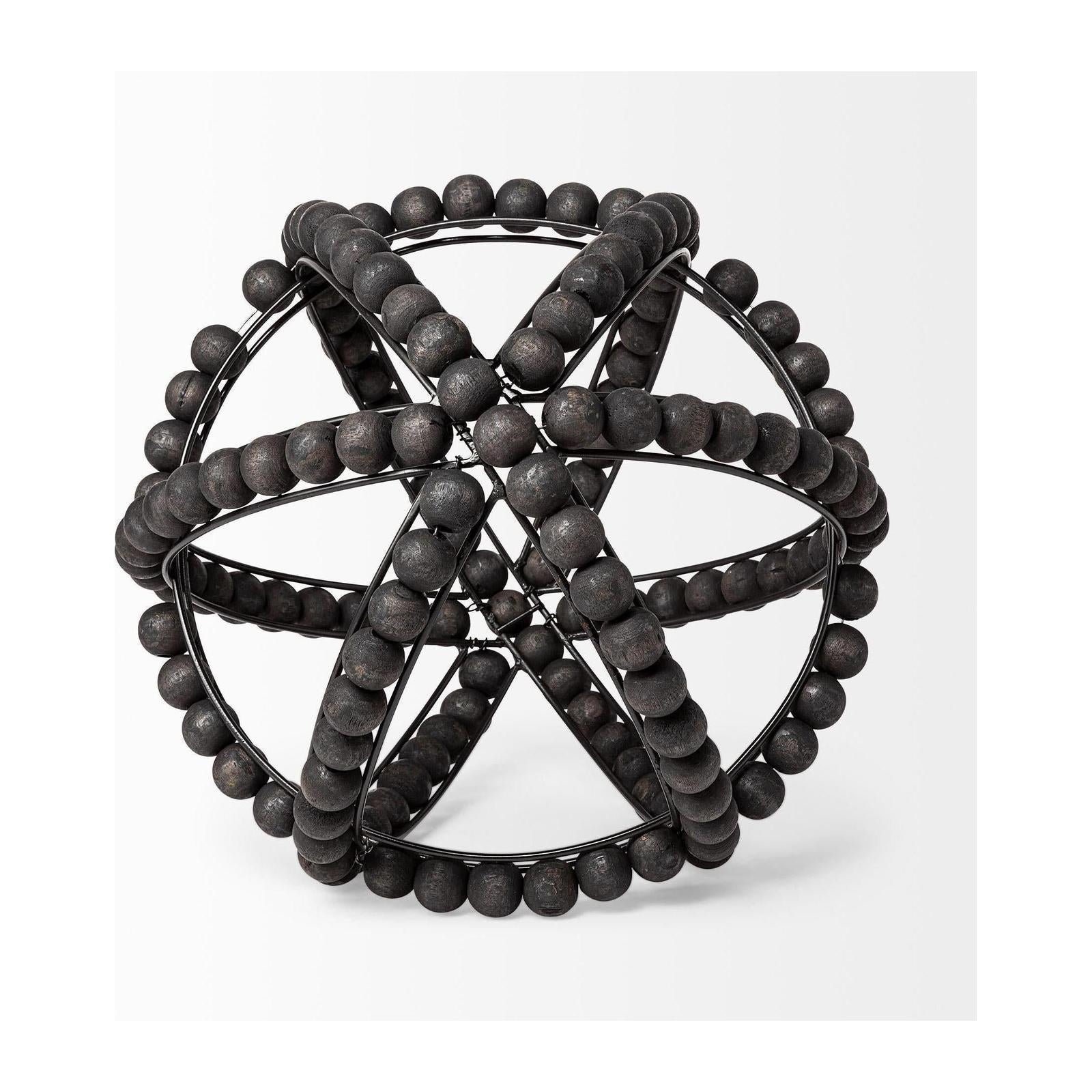 Mercana Earnhardt Black Wooden Beaded Orb Clearance