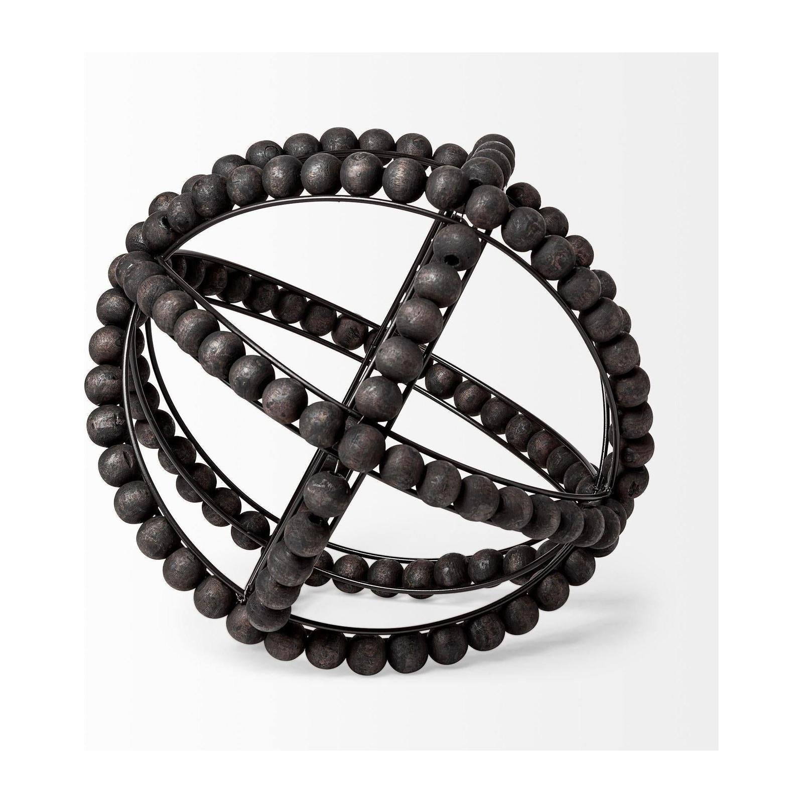 Mercana Earnhardt Black Wooden Beaded Orb Clearance