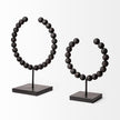 Mercana Tulane Black Beaded Broken Sphere Decorative Object