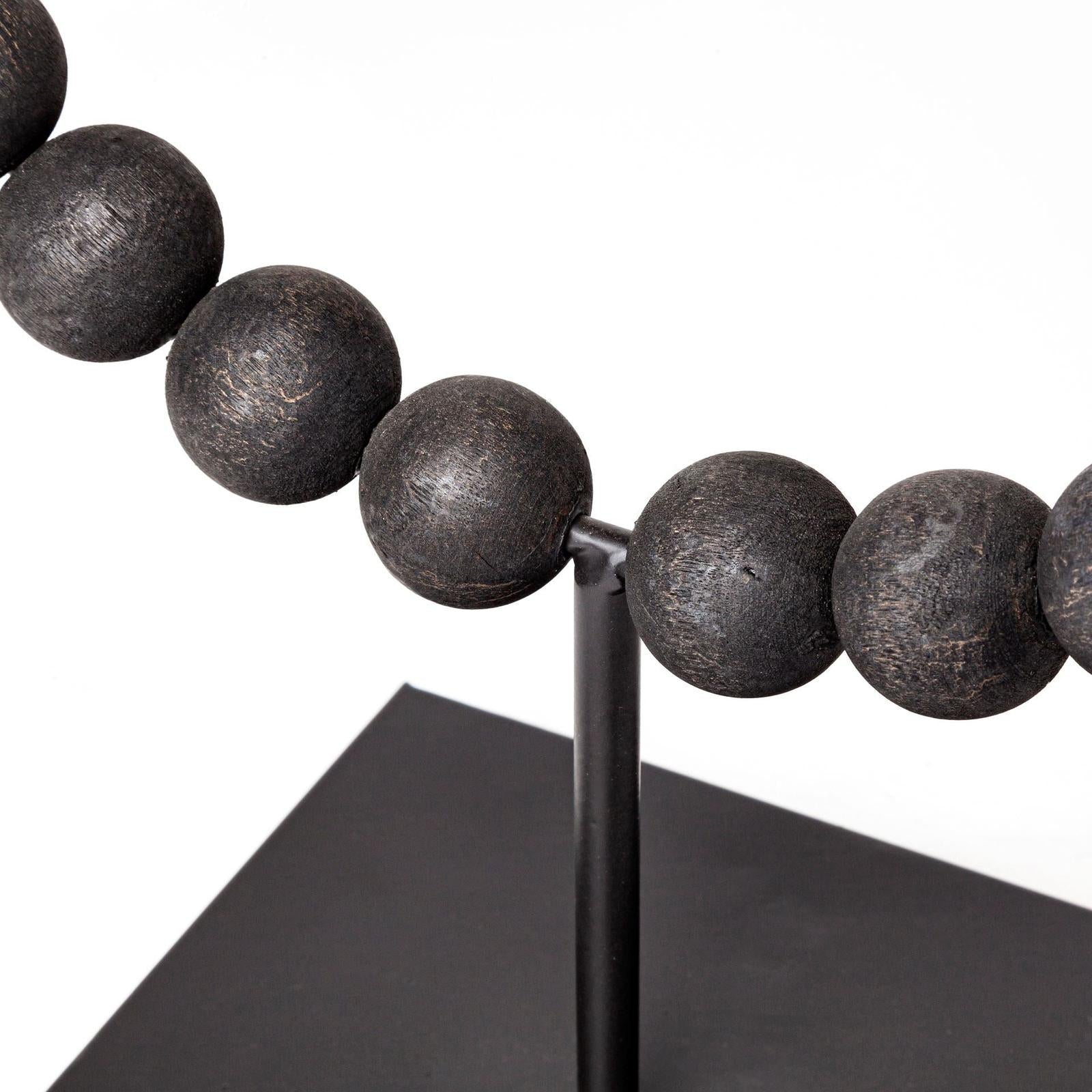 Mercana Tulane Black Beaded Broken Sphere Decorative Object