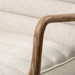 Mercana Ajax II Cream Fabric W/ Brown Wooden Frame Accent Chair