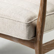 Mercana Ajax II Cream Fabric W/ Brown Wooden Frame Accent Chair