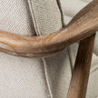 Mercana Ajax II Cream Fabric W/ Brown Wooden Frame Accent Chair