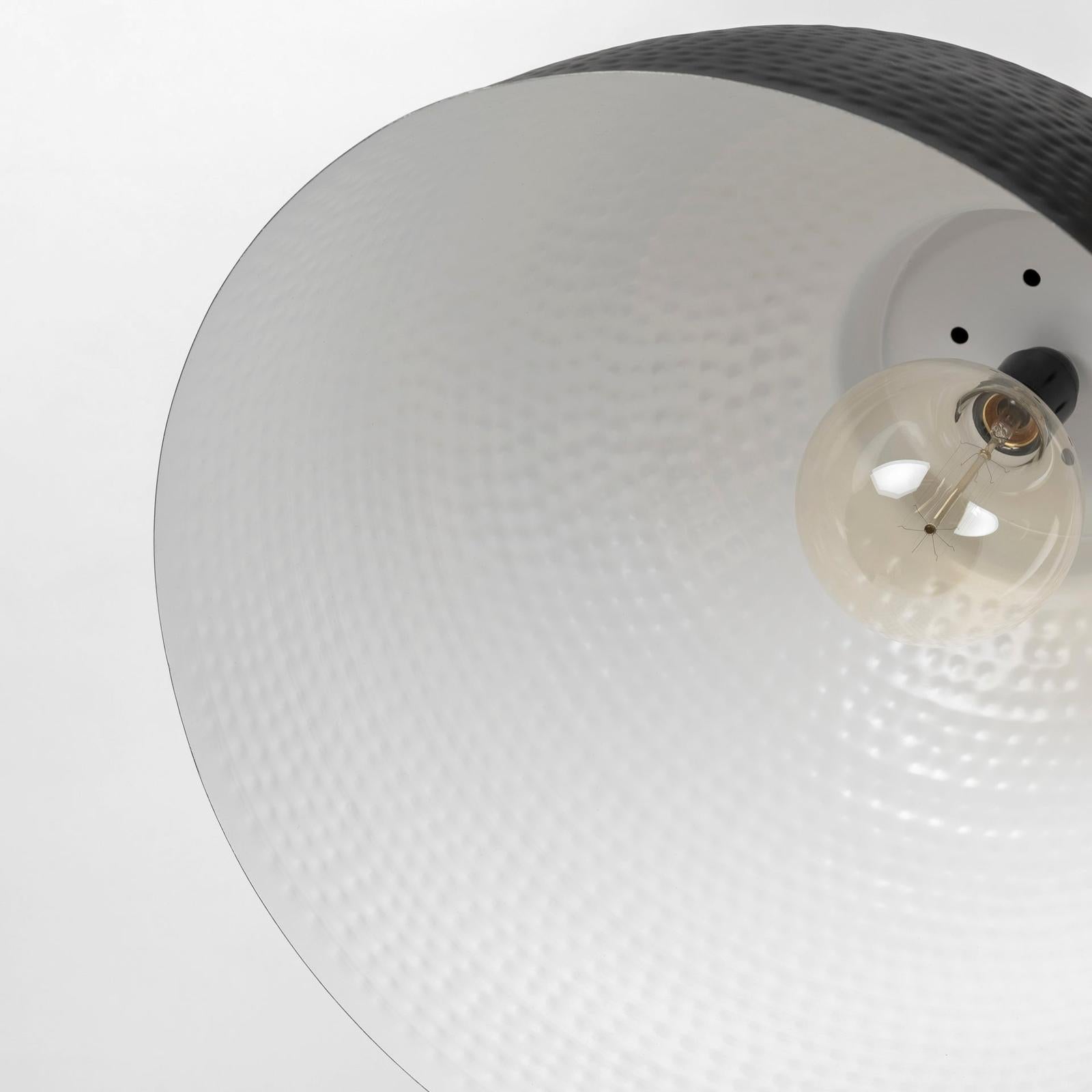 Mercana Minerva Metallic Gray Hammered Detail Pendant Light Clearance