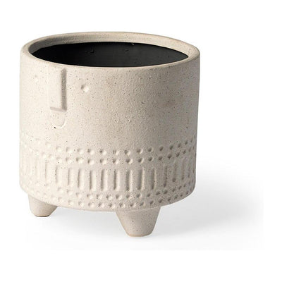 Mercana Jacob White Ceramic Smiling Face Vase Clearance