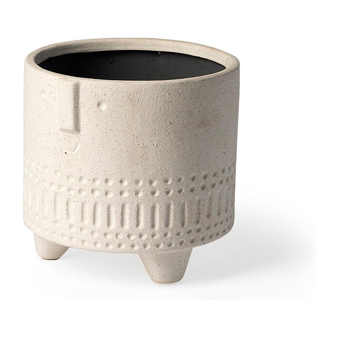 Mercana Jacob White Ceramic Smiling Face Vase Clearance