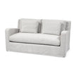 Mercana Denly Frost Gray Slipcover Two Seater Sofa Clearance
