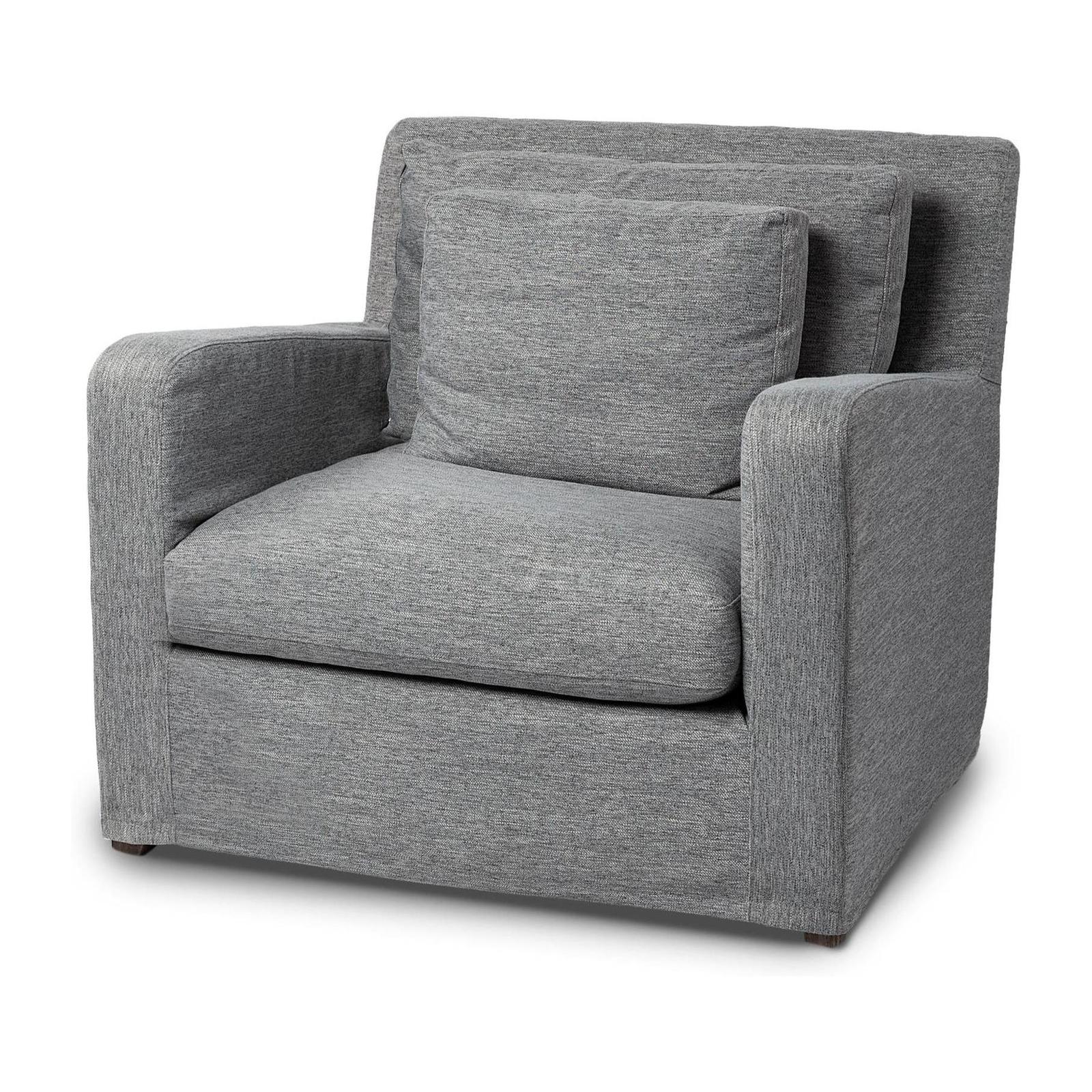 Mercana Denly Gray Slipcover Upholstered Arm Chair