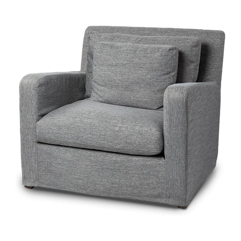 Mercana Denly Gray Slipcover Upholstered Arm Chair